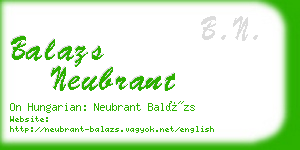 balazs neubrant business card